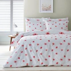 Lexi Poppy Red Duvet Cover And Pillowcase Set -Habitat Store 30904230 alt02