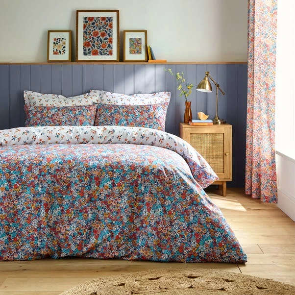 Avie Ditsy Floral Blue Duvet Cover And Pillowcase Set 10 Avie Ditsy Floral Blue Duvet Cover And Pillowcase Set - Image 8