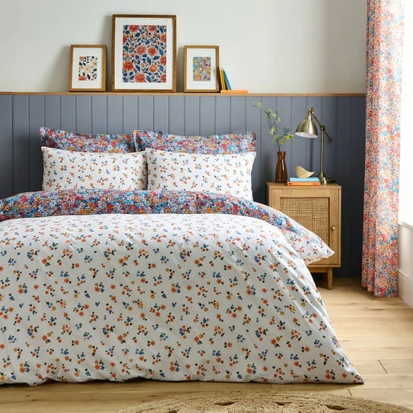 Avie Ditsy Floral Blue Duvet Cover And Pillowcase Set 5 Avie Ditsy Floral Blue Duvet Cover And Pillowcase Set - Image 3