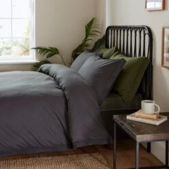 Ludlow Washed Cotton Duvet Cover And Pillowcase Set -Habitat Store 30904258 alt04