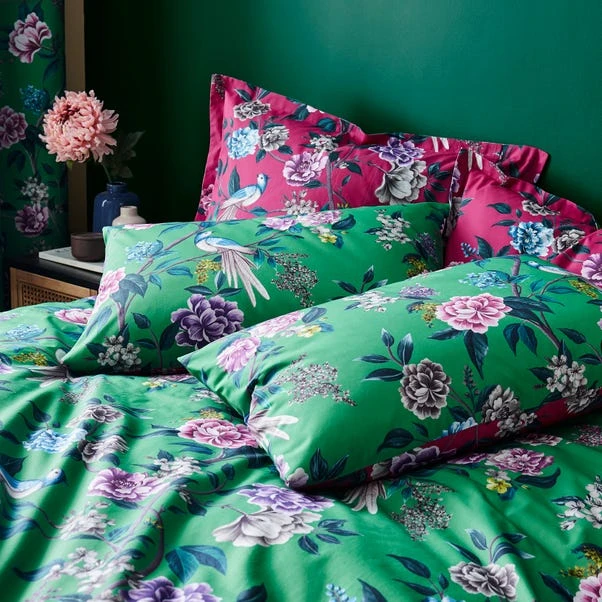 Milanna Blooms Green Duvet Cover And Pillowcase Set 10 Milanna Blooms Green Duvet Cover And Pillowcase Set - Image 8