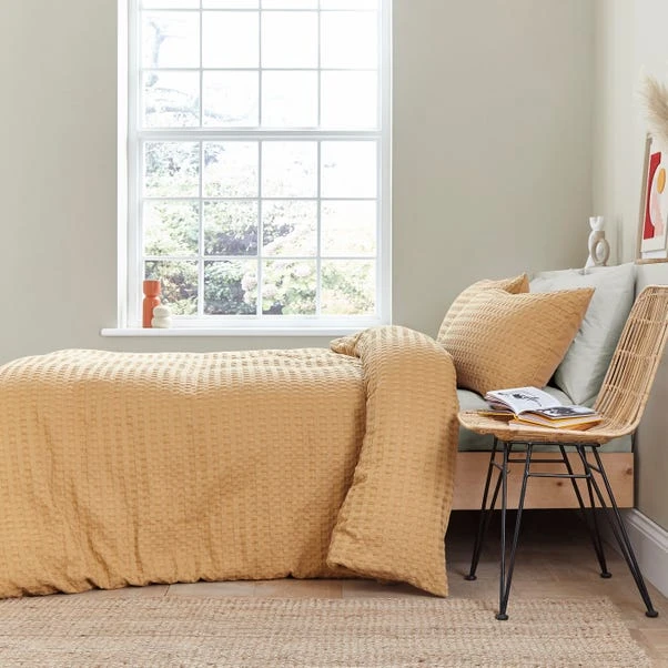 Emerson Waffle Duvet Cover And Pillowcase Set 11 Emerson Waffle Duvet Cover And Pillowcase Set - Image 9