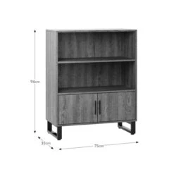 Freddie Low Bookcase, Rustic Wood Effect 17 Freddie Low Bookcase, Rustic Wood Effect -Habitat Store 30904866 alt09