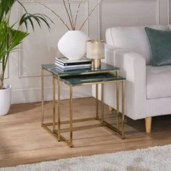 Daphne Square Nest Of 2 Tables, Real Marble -Habitat Store 30906191 alt01