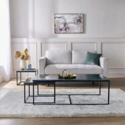 Edie Nest Of 3 Coffee Tables, Real Marble