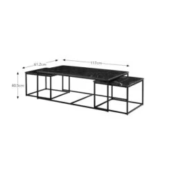 Edie Nest Of 3 Coffee Tables, Real Marble -Habitat Store 30906196 alt09