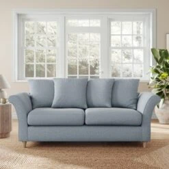 Dixie 3 Seater Sofa, Soft Texture Fabric -Habitat Store 30909168
