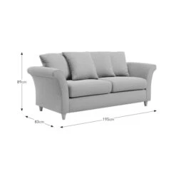 Dixie 3 Seater Sofa, Soft Texture Fabric -Habitat Store 30909168 alt09