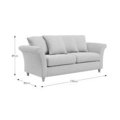 Dixie 3 Seater Sofa, Soft Texture Fabric -Habitat Store 30909282 alt09