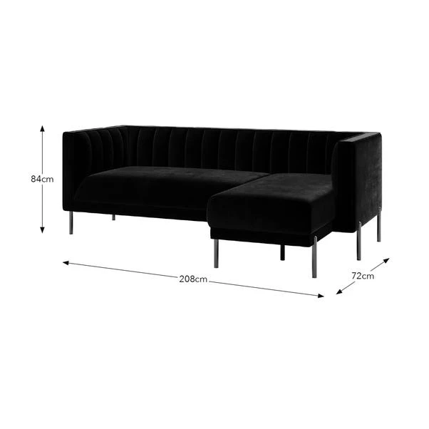 Bellamy Luxe Velvet Right Hand Corner Chaise 10 Bellamy Luxe Velvet Right Hand Corner Chaise - Image 8