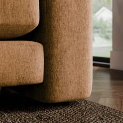 Magnus Vintage Soft Chenille Corner Chaise Sofa