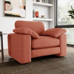 Magnus Vintage Soft Chenille Snuggle Sofa -Habitat Store 30909920