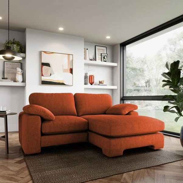 Magnus Vintage Soft Chenille Corner Chaise Sofa 4 Magnus Vintage Soft Chenille Corner Chaise Sofa - Image 2