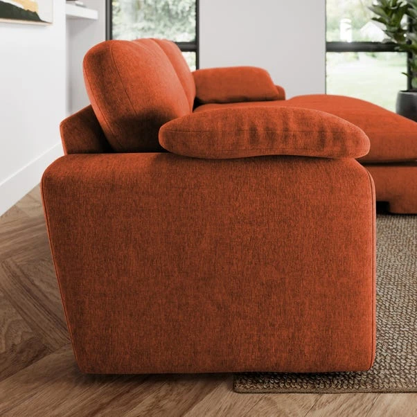 Magnus Vintage Soft Chenille Corner Chaise Sofa 6 Magnus Vintage Soft Chenille Corner Chaise Sofa - Image 4