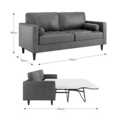 Zoe Faux Leather 3 Seater Double Sofa Bed -Habitat Store 30910981 alt09