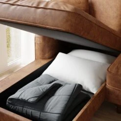 Beatrice Relaxed Faux Leather Corner Storage Sofa Bed 24 Beatrice Relaxed Faux Leather Corner Storage Sofa Bed -Habitat Store 30910983 alt02