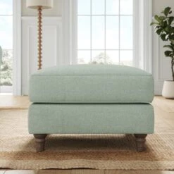 Flori Soft Chenille Footstool -Habitat Store 30911079 alt01