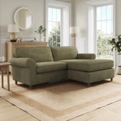 Flori Soft Chenille Corner Chaise Sofa -Habitat Store 30911084