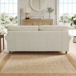 Flori Tonal Plush Chenille 3 Seater Sofa -Habitat Store 30911132 alt02