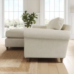 Flori Tonal Plush Chenille Corner Chaise Sofa -Habitat Store 30911135 alt01