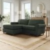 Flori Tonal Plush Chenille Corner Chaise Sofa