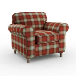 Flori Woven Check Fabric Orkney Armchair -Habitat Store 30911202 alt06