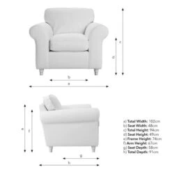 Flori Woven Check Fabric Orkney Armchair -Habitat Store 30911202 alt09