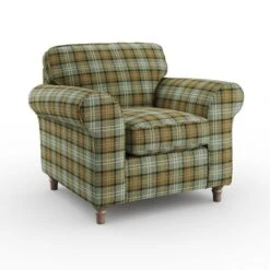 Flori Woven Check Fabric Orkney Armchair -Habitat Store 30911203 alt06