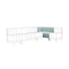 Amali Corner Dining Bench, Vintage Velvet -Habitat Store 30912426