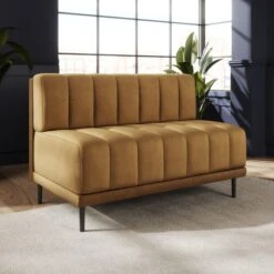 Amali Long Dining Bench, Matte Plush Velvet -Habitat Store 30912452 alt01