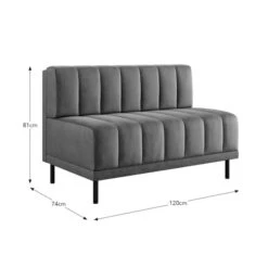 Amali Long Dining Bench, Matte Plush Velvet -Habitat Store 30912452 alt09