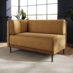 Mae Corner Dining Bench, Matte Plush Velvet -Habitat Store 30912509 alt01