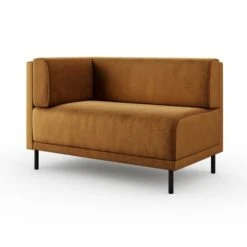 Mae Corner Dining Bench, Matte Plush Velvet -Habitat Store 30912509 alt05