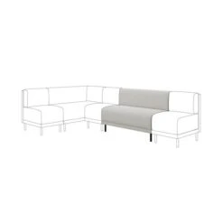 Mae Long Dining Bench, Textured Weave