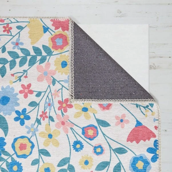 Hallie Floral Washable Runner 5 Hallie Floral Washable Runner - Image 3