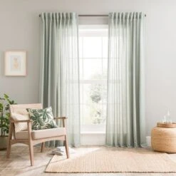 Touch Of Linen Unlined Tab Top Curtains 41 Touch Of Linen Unlined Tab Top Curtains -Habitat Store 30914030 alt01