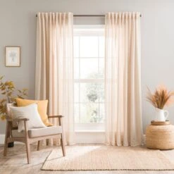 Touch Of Linen Unlined Tab Top Curtains 29 Touch Of Linen Unlined Tab Top Curtains -Habitat Store 30914035 alt01