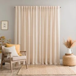 Touch Of Linen Unlined Tab Top Curtains 35 Touch Of Linen Unlined Tab Top Curtains -Habitat Store 30914035 alt04