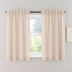 Touch Of Linen Unlined Tab Top Curtains 37 Touch Of Linen Unlined Tab Top Curtains -Habitat Store 30914035 alt05