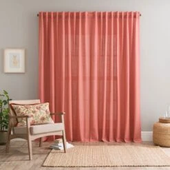 Touch Of Linen Unlined Tab Top Curtains 23 Touch Of Linen Unlined Tab Top Curtains -Habitat Store 30914036 alt04