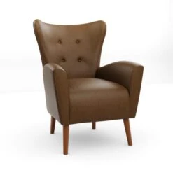 Sven Faux Leather Modern Wing Chair -Habitat Store 30914726 alt05