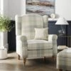 Oswald Grande Check Wingback Armchair 2 Oswald Grande Check Wingback Armchair -Habitat Store 30914727