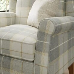 Oswald Grande Check Wingback Armchair -Habitat Store 30914727 alt03