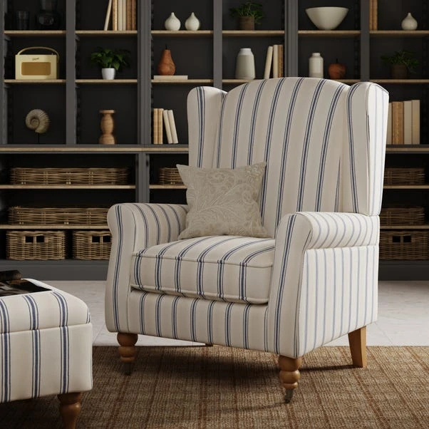 Oswald Folkstone Stripe Grande Armchair 12 Oswald Folkstone Stripe Grande Armchair - Image 10