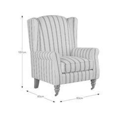 Oswald Folkstone Stripe Grande Armchair 37 Oswald Folkstone Stripe Grande Armchair -Habitat Store 30914728 alt09