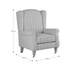 Oswald Folkstone Stripe Grande Armchair 28 Oswald Folkstone Stripe Grande Armchair -Habitat Store 30914729 alt09
