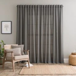 Touch Of Linen Unlined Tab Top Curtains 30 Touch Of Linen Unlined Tab Top Curtains -Habitat Store 30915072 alt04