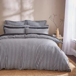 Portloe Woven Gingham Duvet Cover & Pillowcase Set 40 Portloe Woven Gingham Duvet Cover & Pillowcase Set -Habitat Store 30915764