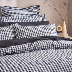 Portloe Woven Gingham Duvet Cover & Pillowcase Set 41 Portloe Woven Gingham Duvet Cover & Pillowcase Set -Habitat Store 30915764 alt01
