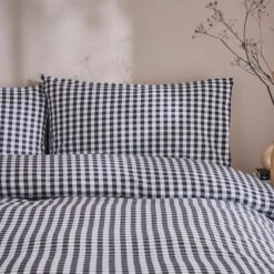 Portloe Woven Gingham Duvet Cover & Pillowcase Set 25 Portloe Woven Gingham Duvet Cover & Pillowcase Set -Habitat Store 30915801 alt03